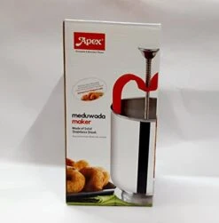 GENERIC Diwali Dhanteras Meduvada Maker / Vada Maker Stainless Steel Meduvada Maker, Donut Maker Vada Maker Meduwada Machine Perfectly Shaped & Crispy Medu Vada / Vada Maker (Silver) -KitchenAid Shop 41f2XVPqaKL
