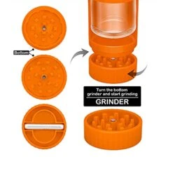 Upgrade Herb Grinder 110ml LED Light Spice Grinder With Pipe /Clean Brushes For Easy Storage And Carrying -KitchenAid Shop 41f9N6E0IUL