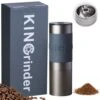 K0 Iron Grey Manual Hand Coffee Grinder 140 Adjustable Grind Settings For Aeropress, French Press, Drip, Espresso With Assembly Consistency Stainless Steel Conical Burr Mill, 25g Capacity… -KitchenAid Shop 41fBlsMQbgL