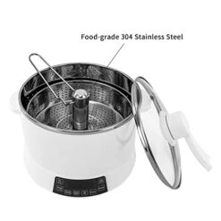 DYRABREST Smart Lifting Electric Hot Pot, Steamer and Low Sugar Rice Cooker, Shabu Shabu Hot Pot, Food Grade Stainless Steel, 4L, keep warm function, Easy Removable Pot 9 DYRABREST Smart Lifting Electric Hot Pot, Steamer and Low Sugar Rice Cooker, Shabu Shabu Hot Pot, Food Grade Stainless Steel, 4L, keep warm function, Easy Removable Pot -KitchenAid Shop 41fDrUA5WRL