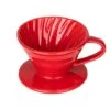 Ceramic Dripper, Pour-Over Coffee Maker With Spiral Ridge Walls, Loose-Leaf Tea Brewer For Office Breakroom, Kitchen, 1-2 Cups, Red