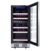 GENERIC Wine Refrigerator Freestanding 30 Bottles Glass Door15'' Wine Cooler Under Counter Digital Memory Temperature Control