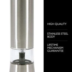 Cole & Mason Hampstead Electronic Salt Mill - Electric Salt Grinder Set - Adjustable Electric Spice Grinder - Kitchen Tool & Gadget - Hand Wash - Stainless Steel 11 Cole & Mason Hampstead Electronic Salt Mill - Electric Salt Grinder Set - Adjustable Electric Spice Grinder - Kitchen Tool & Gadget - Hand Wash - Stainless Steel -KitchenAid Shop 41fTbQtbbKL