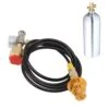 1.5m Soda Machine Adapter Hose CGA320 With Gold Adapter Soda Machine Direct Connect Hose For 5000psi Test Pressure