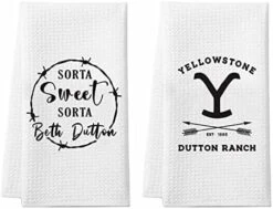 Yellowstone Merchandise, Sorta Sweet Sorta Beth Dutton TV Show Gifts, 2 Pack Yellowstone Kitchen Towels, Absorbent Waffle Weave Dish Towel, Don't Make Me Send Rip Novelty Hand Towel Gifts -KitchenAid Shop 41fZjPDPvFL. AC