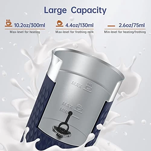 Milk Frother, 4-in-1 Electric Milk Steamer, Automatic Hot And Cold Foam Maker And Milk Warmer For Latte, Cappuccinos, Macchiato 5 Milk Frother, 4-in-1 Electric Milk Steamer, Automatic Hot And Cold Foam Maker And Milk Warmer For Latte, Cappuccinos, Macchiato - Image 3