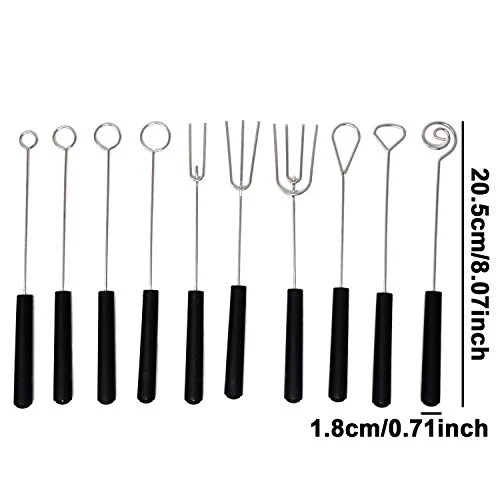 Onbay 10PCS Stainless Steel Chocolate Candy Dipping Forks Fondue Forks For Baking 4 Onbay 10PCS Stainless Steel Chocolate Candy Dipping Forks Fondue Forks For Baking - Image 2