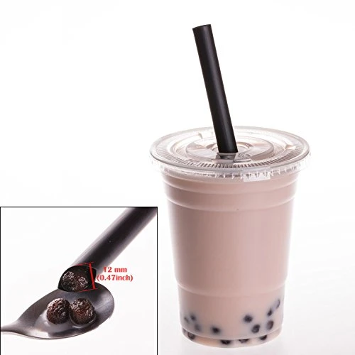 OLDEN APPLE, 8inch 12mm Diameter Drinking Straws,100Pcs Individually Wrapped Disposable Plastic Big Boba Bubble Pearls Tea Drinking Straws 5 OLDEN APPLE, 8inch 12mm Diameter Drinking Straws,100Pcs Individually Wrapped Disposable Plastic Big Boba Bubble Pearls Tea Drinking Straws - Image 3