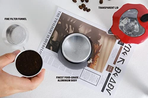 Stovetop Espresso Maker, 6 Espresso Cup Moka Pot Italian Coffee Maker, Manual Cuban Coffee Percolator Pot Greca Coffee Maker Camping Coffee Pot 6 Stovetop Espresso Maker, 6 Espresso Cup Moka Pot Italian Coffee Maker, Manual Cuban Coffee Percolator Pot Greca Coffee Maker Camping Coffee Pot - Image 4