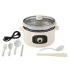 304 Stainless Steel Multi-Function Electric Cooker Double Temperature Control Protection Non-Stick Adjustable Fast And Slow Speed Cooking Suitable For All Kinds Of Food (Layer Steamer, 3.2L)