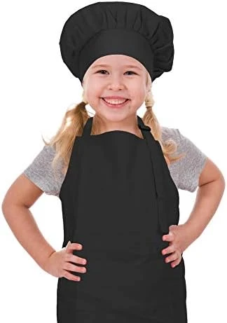 CRJHNS Kids Apron And Chef Hat Set, Adjustable Cotton Child Aprons With Large Pocket White Girls Boys Kitchen Bib Aprons For Cooking Baking Painting 12 CRJHNS Kids Apron And Chef Hat Set, Adjustable Cotton Child Aprons With Large Pocket White Girls Boys Kitchen Bib Aprons For Cooking Baking Painting - Image 10