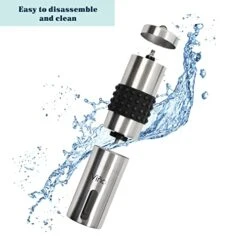 Manual Coffee Grinder, Adjustable Ceramic Burr Premium Stainless Steel Portable Mill With Milk Foam Maker Wand Storage Bag And Coffee Spoon For Travel, Gifts For Coffee Lovers 10 Manual Coffee Grinder, Adjustable Ceramic Burr Premium Stainless Steel Portable Mill With Milk Foam Maker Wand Storage Bag And Coffee Spoon For Travel, Gifts For Coffee Lovers -KitchenAid Shop 41g58pef14L