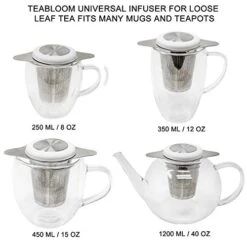 Universal Tea Infuser With Lid/Coaster – Fits Mugs, Cups, Teapots – Food Grade 304 Stainless Steel Filter – Large Capacity With Extra-Fine Mesh -KitchenAid Shop 41g6LiZLMRL