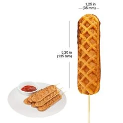 Corn Dog Waffle Maker For Commercial Use | 6 Hotdog Waffles On A Stick | Stainless Steel | 110V (6 Hot Dogs) -KitchenAid Shop 41gFWFNaSeL