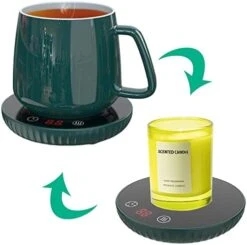 Coffee Mug Warmer For Desk Large Candle Jar Warming Plate Auto Shut Off Desktop Electric Heated Coaster For Tea Cup Teapot Chemex Pot Calentador De Tazas Para Velas Aromaticas Electrico, Black -KitchenAid Shop 41gFokbiMpL. AC