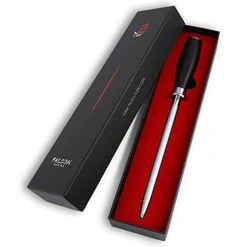 Honing Steel Knife Sharpening Steel - 8 Inch Sharpening Rod For All Kitchen Knives - German HC Stainless Steel - Honing Rod With Pakkawood Handle - FALCON SERIES With Gift Box 11 Honing Steel Knife Sharpening Steel - 8 Inch Sharpening Rod For All Kitchen Knives - German HC Stainless Steel - Honing Rod With Pakkawood Handle - FALCON SERIES With Gift Box -KitchenAid Shop 41gJT5FNxCS