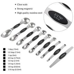 Measuring Cups And Spoons Set Stainless Steel Includes 8 Heavy Duty Measuring Cups 8 Double Sided Magnetic Measuring Spoons And 1 Leveler For Dry And Liquid Ingredients 10 Measuring Cups And Spoons Set Stainless Steel Includes 8 Heavy Duty Measuring Cups 8 Double Sided Magnetic Measuring Spoons And 1 Leveler For Dry And Liquid Ingredients -KitchenAid Shop 41gMqqRmWxS