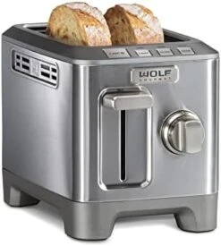 Olf Gourmet 2-Slice Extra-Wide Slot Toaster With Shade Selector, Bagel And Defrost Settings, Red Knob, Stainless Steel (WGTR152S) -KitchenAid Shop 41gMwwjGUhL. AC