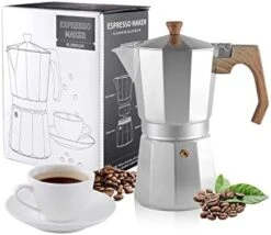 Wedrink Stovetop Espresso Maker Moka Pot 9 Espresso Cup-15.2OZ Cuban Coffee Maker Stove Top Coffee Maker Moka Italian Espresso -KitchenAid Shop 41gNcqpySL. AC