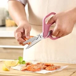 OJII-GIFT Heavy Duty Stainless Steel Poultry Shears-Professional Spring-Loaded Kitchen Scissors - Cuts Meat, Bones, & Fish - Dishwasher-Safe -KitchenAid Shop 41gVWJPfo6L