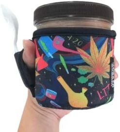 Ice Cream Cooler Sleeve - Neoprene Ice Cream Pint Holder With Handle And Pocket - Tear Resistant Cooler & Container - Machine Washable & Leak Proof Cup Cover For Yogurt & Frozen Desserts -KitchenAid Shop 41gYHosz9RL. AC