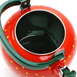 Whistling Tea Kettle For Stove Top Enamel On Steel Teakettle, Supreme Housewares Strawberry Decor Design Teapot Water Kettle Cute Kitchen Accessories Teteras (2.3 Quart, Strawberry) 19 Whistling Tea Kettle For Stove Top Enamel On Steel Teakettle, Supreme Housewares Strawberry Decor Design Teapot Water Kettle Cute Kitchen Accessories Teteras (2.3 Quart, Strawberry) -KitchenAid Shop 41geR3Oe1VL