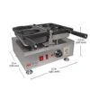 Bear Shaped Taiyaki Maker | Stainless Steel Professional Taiyaki Iron With Nonstick Baking Molds | 2 Bear Shaped Waffles | 110V | 2kW