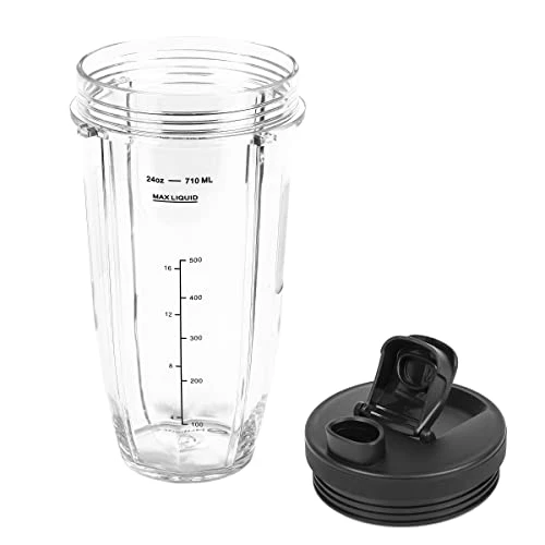 Ninja 24 Oz. Tritan Cups With Sip & Seal Lids By NutriGear. Compatible With BL480, BL490, BL640, & BL680 Auto IQ Series Blenders (Pack Of 2) 4 Ninja 24 Oz. Tritan Cups With Sip & Seal Lids By NutriGear. Compatible With BL480, BL490, BL640, & BL680 Auto IQ Series Blenders (Pack Of 2) - Image 2