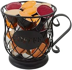 Cup Holder Carousel Coffee Pod Holder Kcup Organizer Coffee Station Coffee Décor K Cup Storage For Counter, Holds 20 Coffee Pods, No Assembly Required, Black -KitchenAid Shop 41gpHa5L79S. AC