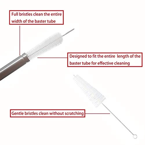 Home Servz 304 Stainless Steel Turkey Baster Syringe Injector Needle With Cleaning Brush- Black Rubber Bulb 7 Home Servz 304 Stainless Steel Turkey Baster Syringe Injector Needle With Cleaning Brush- Black Rubber Bulb - Image 5