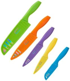 MC01E550S Rainbow Titanium – 10 Piece Knife Set With Blade Guards, Stainless Steel