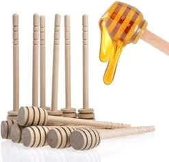 GIYOMI Wooden Honey Dipper Stick For Honey Jar Dispense Drizzle Honey,2 Pcs 6.3 Inch / 16cm Honey Dippers Sticks-Honeycomb Stick-Wooden Honey Spoon -KitchenAid Shop 41grTuDxugL. AC