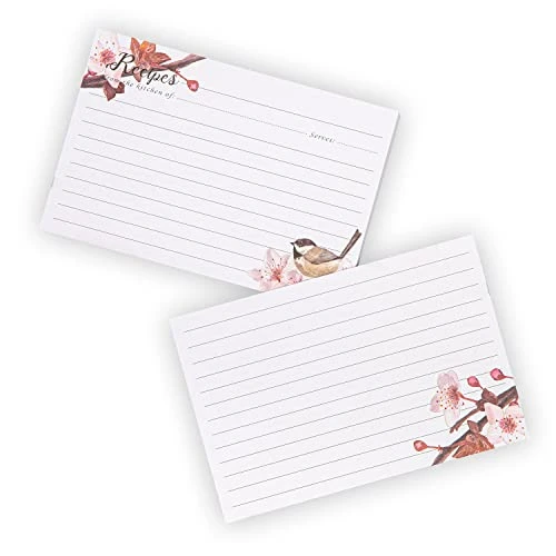 Recipe Cards 4x6 Inch, Cut Thicken Card Stock Double Sided Recipe Cards, 50-Pack (Flower) 7 Recipe Cards 4x6 Inch, Cut Thicken Card Stock Double Sided Recipe Cards, 50-Pack (Flower) - Image 5
