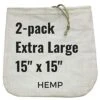 2 Extra-Large Nut Milk Bags - 15" X 15" - All Natural Hemp Reusable Food Strainer For Yogurt, Cheese, Nut Milks, Tea, Coffee & More - 100% Eco-Friendly (hemp) -KitchenAid Shop 41h7HLeVfgL