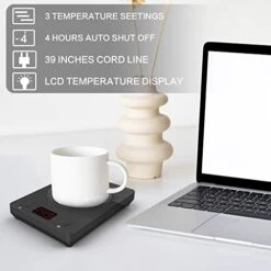 Coffee Mug Warmer Plate - Mug Warmer For Desk With Auto Shut Off, 3 Temperature Settings For Coffee, Milk, Tea Warming, Home & Office Use, Wood -KitchenAid Shop 41h7V2goWiL