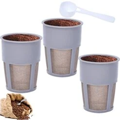 K400 Reusable Coffee Filter Inner For Compatible With Keurig My K Cup 2.0 K250 K300/350/375 /450/475 Grey Universal Extra Filter