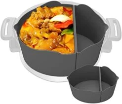Low Cooker Divider Liner Fit 6QT,Silicone Slow Cooker Divider Insert Liner, Reusable/BPA Free/Leakproof/Dishwasher Safe Slow Cooker Accessories Cooking Liner For Most 6 Quart Slow Cooker(Grey) -KitchenAid Shop 41hHrzQyAUL. AC