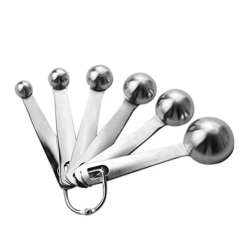 Measuring Spoons Stainless Steel Small Tablespoon Accurate Kitchen Measuring Spoons 1/2 Tablespoon And 1/8 Teaspoon Metal Measuring Spoon For Dry And Liquid Ingredients, Set Of 6. 4 Measuring Spoons Stainless Steel Small Tablespoon Accurate Kitchen Measuring Spoons 1/2 Tablespoon And 1/8 Teaspoon Metal Measuring Spoon For Dry And Liquid Ingredients, Set Of 6. - Image 2