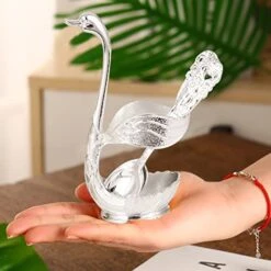 Coffee Spoon Set With Swan Base Holder,Delicate Spoons,Metal Coffee Spoon Organizer With 6pcs Metal Creative Coffee Dessert Sugar Ice Cream Spoons For Stirring Mixing Dessert Ice Cream Coffee Teaspoon 9 Coffee Spoon Set With Swan Base Holder,Delicate Spoons,Metal Coffee Spoon Organizer With 6pcs Metal Creative Coffee Dessert Sugar Ice Cream Spoons For Stirring Mixing Dessert Ice Cream Coffee Teaspoon -KitchenAid Shop 41hdBcAIw0L