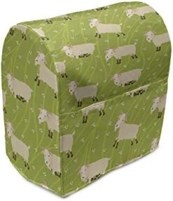 Ambesonne Green Stand Mixer Cover, Retro Style Themed Pattern With Little White Polka Dots Pastel, Kitchen Appliance Organizer Bag Cover With Pockets, 6-8 Quarts, Mint Green White -KitchenAid Shop 41hdGCkaXbL. AC