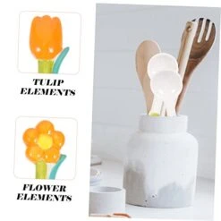 2pcs Spoon Ceramic Spoon Coffee Accesories Espresso Spoons Food Spoons Porcelain Mixing Spoon Honey Spoons Portable Rice Spoon Mixing Supply Compact Coffee Spoon Three-dimensional -KitchenAid Shop 41heu3uf8rL