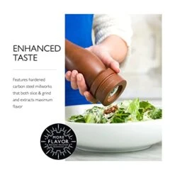 Cole & Mason 12.5-inch Forest Capstan Pepper Mill - Adjustable Pepper Grinder - Refillable Spice Tools - Hand Wash Kitchen Tools - Beech Wood -KitchenAid Shop 41hgpFiehHL