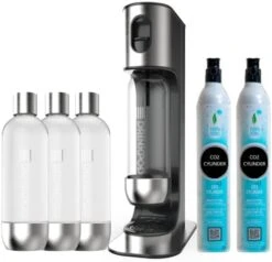 Rinkpod Soda Maker In Stainless Steel Sparkling Water Machine Carbonated Water Maker Includes 3 X Bottles (Sodapod Pro) -KitchenAid Shop 41hhPF P6QL. AC
