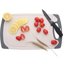Cutting Boards For Kitchen, Anti-Skid Eco-Wheat Straw Cutting Board Set (3 Pcs), Dishwasher Safe (light Brown) -KitchenAid Shop 41hhxK3WlML