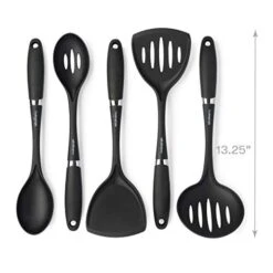 Non-Stick Cookware Safe Set, Best Kitchen Tools Nylon Gadget, 5 Piece, Black -KitchenAid Shop 41hi5HPQShL