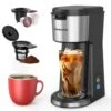 Iced Coffee Maker, Hot And Cold Coffee Maker Single Serve For K Cup And Ground, With Descaling Reminder And Self Cleaning, Iced Coffee Machine For Home, Office And RV -KitchenAid Shop 41hiqb4RnBL