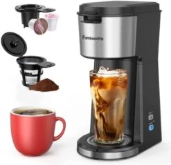 Iced Coffee Maker, Hot And Cold Coffee Maker Single Serve For K Cup And Ground, With Descaling Reminder And Self Cleaning, Iced Coffee Machine For Home, Office And RV 18 Iced Coffee Maker, Hot And Cold Coffee Maker Single Serve For K Cup And Ground, With Descaling Reminder And Self Cleaning, Iced Coffee Machine For Home, Office And RV -KitchenAid Shop 41hiqb4RnBL. AC