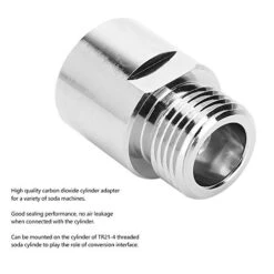 Demeras CO2 Cylinder Accessory, CO2 Refill Adapter TR21 4 Easy To Use CO2 Cylinder Adapter For For Soda Club