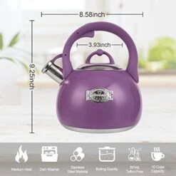 Tea Kettle For Stovetop, Food Grade Stainless Steel Water Kettle, Tea Pot For Home & Kitchen, 3.1 Quart -KitchenAid Shop 41hoViAc8BL