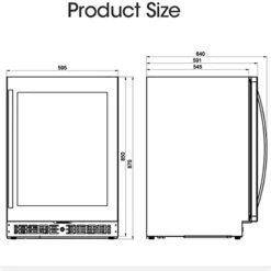 Wine Cooler Black Color Square Electric Wine Cooler Stainless Steel Small Wine Refrigerator Cooler